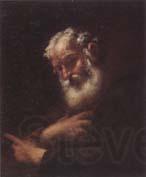 unknow artist Study of a bearded old man,possibly a hermit,half-length Spain oil painting art